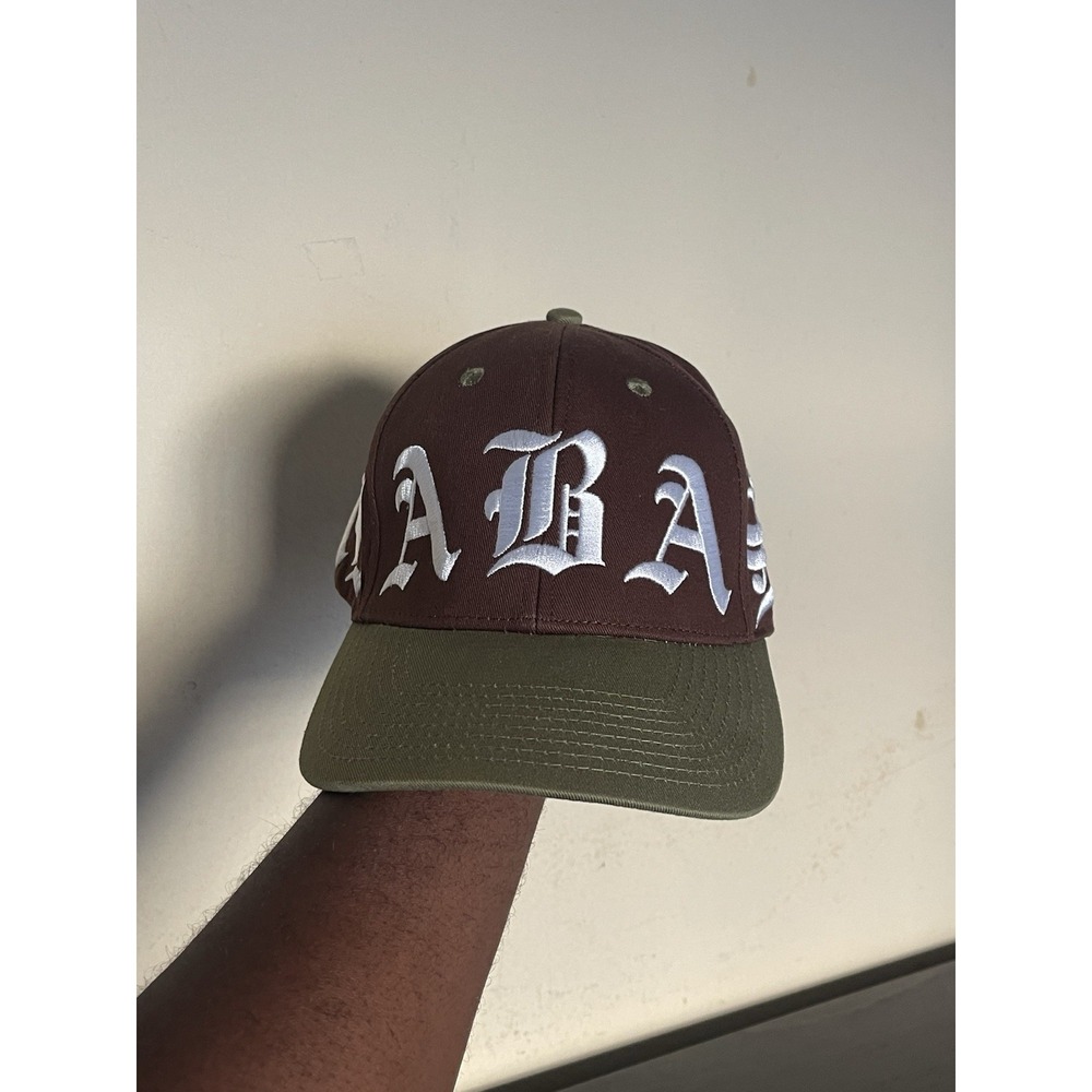 Valabasas Unisex Old English Script Wrap-Around Snapback Hat Brown One Size